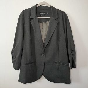 Studio Ponte Tailored Fit Blazer Charcoal Grey
